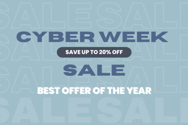 Cyber Week Sale banner: 